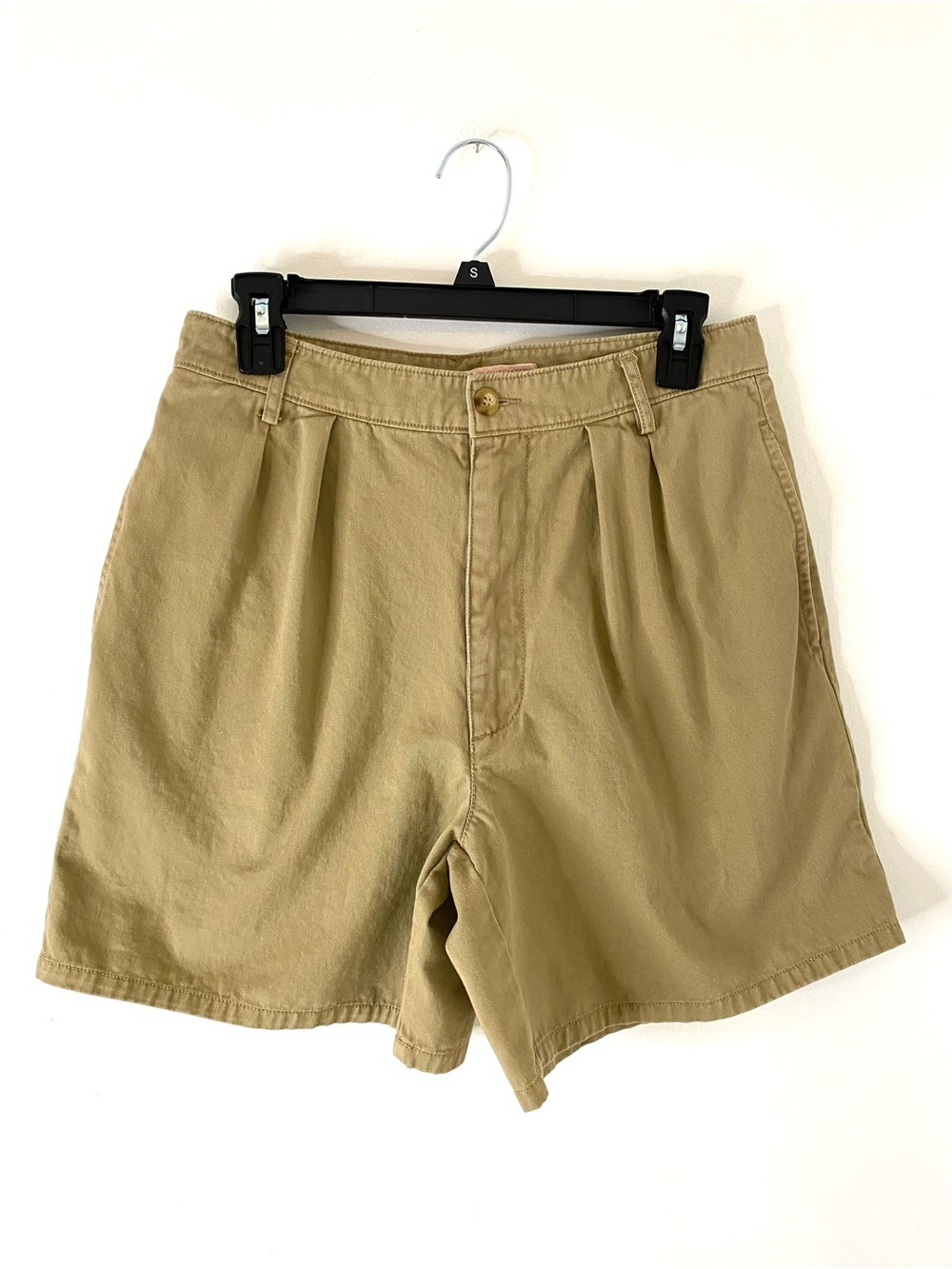 Urban Outfitters Earthy Tan Pleated High Rise Chino Trouser Shorts
